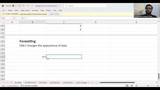 Spreadsheet  Microsoft Excel  MA1 ACCA  Formatting Cells [upl. by Lednic]