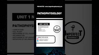 Pathophysiology Unit 1 Notes  Bpharma 1st Semester  bpharma [upl. by Radman]