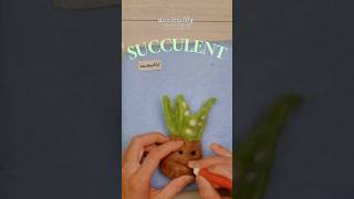 Create a Cute Succulent with Needle Felting in 60 Seconds needlefelting diy shorts art foryou [upl. by Vanhomrigh977]