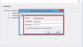 Outlook Can not Connect to GMail  Keeps asking for Password [upl. by Postman925]