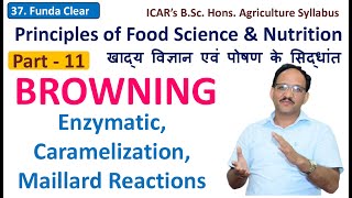 Browning Reactions in Food  Maillard Reaction  Enzymatic Browning  Caramelization  SK Sharma [upl. by Leasi204]