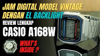 Review Lengkap Jam Casio A168W  A168WA EL Backlight nya Keren  User Review B Indonesia [upl. by Edmonda]