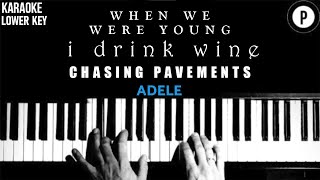 🎶 ADELE Karaoke SONGS 🎶 WHEN WE WERE YOUNG  I DRINK WINE  CHASING PAVEMENTS [upl. by Alaaj136]