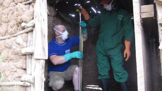 Penetrometer test on pit latrine in Kibera Nairobi Kenya [upl. by Ahsined]