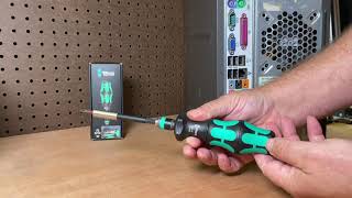 How to use the Wera 826 T Kraftform Turbo bitholding screwdriver handle [upl. by Blatt]