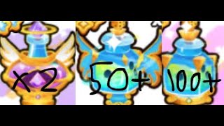 Popping 2 GOD POTIONS AND A TON OF INSTANT LUCK 4 AND 3s [upl. by Gary]