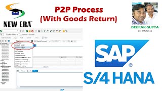 P2P Process with Goods Return Credit memo By Deepak Gupta [upl. by Butcher]