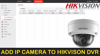 how to add ip camera to dvr full setup  hikvision dvr add ipc [upl. by Kirt104]