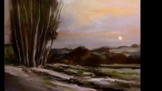 Painting a snow scene stage 1 [upl. by Assed]