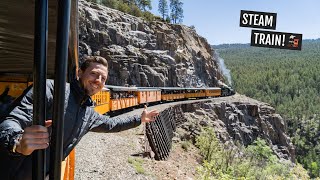 Riding the historic Durango amp Silverton Narrow Gauge Railroad in Colorado 🚂 Cascade Canyon Express [upl. by Illil]