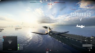 Battlefield 5 Corsair F4U1C vs Relentless AntiAir on Wake Island [upl. by Affay872]