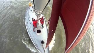 Sailing with quotJagerquot Koopmans 40 one off from Enkhuizen to Volendam filmed with GoPro [upl. by Aramit122]