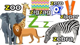 Z for zebra zoo  Z for wordsAlphabet Adventures with Z zforwords alphabet phonics Kids World [upl. by Ysiad]