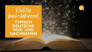 Typische deutsche Vor und Nachnamen lernen 🩺📚 [upl. by Klecka]