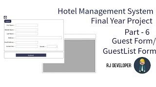 Hotel Management System  Final Year Project  Flat Design UI  Part 6 [upl. by Khoury]