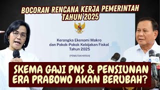 🔴SISTEM GAJI UNTUK PNS DAN PENSIUNAN AKAN BERUBAH DI ERA PRABOWO INI BOCORAN RESMINYA [upl. by Nallac842]