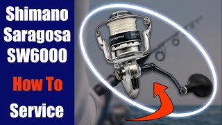 Shimano Saragosa SW6000  How To Take Apart Service amp Reassemble [upl. by Dukey]