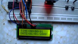 Real time clock amp calendar using DS3231 and PIC16F877A [upl. by Eirek]