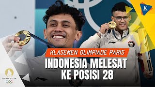 Klasemen Olimpiade Paris 2024 Emas Veddriq dan Rizki Bawa Indonesia Melesat [upl. by Anna]