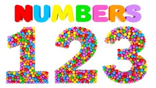 Learn Numbers with Colorful Balls  Colors and Numbers Videos for Children [upl. by Eadith559]