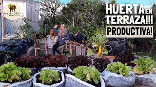 Mi HUERTA en la TERRAZA SUPER PRODUCTIVA 💪😁 🍅🥬🍓🌽🥕 [upl. by Meares]