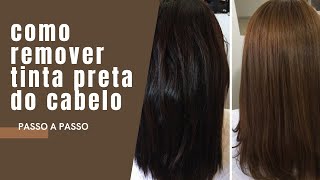 COMO REMOVER TINTA PRETA DO CABELO  PASSO A PASSO [upl. by Thomson]