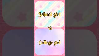 School vs College girl choosewithpragya fashion choose shortsviral new gift [upl. by Vanessa342]