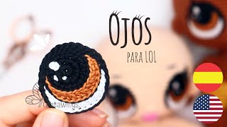 Ojos tejidos para Amigurumis y peluches Tutorial Paso a Paso con subtítulos🇺🇸🇪🇸 GretaWings [upl. by Hermann]