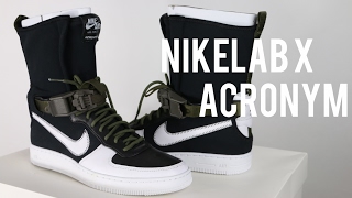 NIKELAB X ACRONYM AIR FORCE 1 DOWNTOWN HI SP Review [upl. by Reitrac]