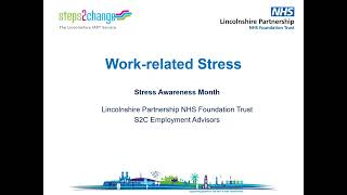 Workrelated stress  Advice from steps2change Employment Advisors [upl. by Vudimir]