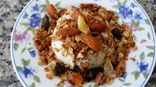 Healthy Granola Recipe low calorie how to [upl. by Edsel]