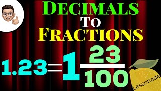 Decimals To Fractions  11plus  gcse  lessonade [upl. by Eiralc279]