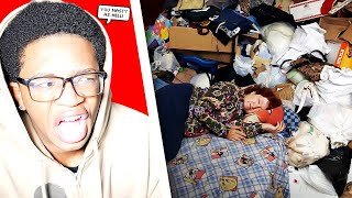 These people belong in a mental hospital 😭😭😭  The Most DISGUSTING Moments On Hoarders Reaction [upl. by Nevada]