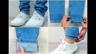 Jeans lungo Ecco come fare la piega in modo semplice e veloce [upl. by Ehpotsirhc]