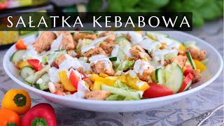 Sałatka kebabowa Sałatka a la gyros Sałatka na imprezę Domowy sos czosnkowy [upl. by Trever]