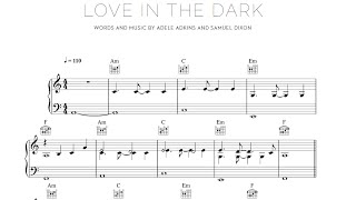 Love in the Dark  Adele Sheet amp Midi Download [upl. by Kissel]