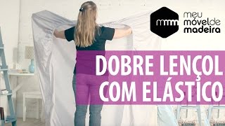 Como dobrar lençol com elástico [upl. by Ynttirb]