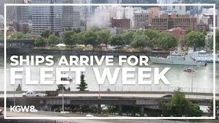 Watch Live Ships arrive in Portland for Fleet Week [upl. by Attenahs]