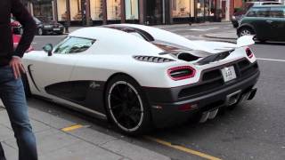 Koenigsegg Agera R start up sound and accelerations in London [upl. by Giaimo411]