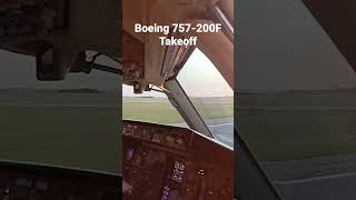 ✈️ Boeing 757200 Cockpit Takeoff  Amazing RB211 sound [upl. by Haila728]