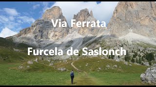 Ferrata Furcela de Saslonch  Klettersteig Langkofelscharte [upl. by Ulrich]