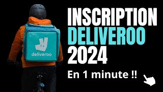 Sinscrire comme livreur DELIVEROO en 1 minute [upl. by Haraz]