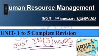 Human Resource Management MBA 2nd Sem AKTU Complete Syllabus all 1st to 5th Unit Just in 3 Hours 🥰🥰 [upl. by Lindsy583]