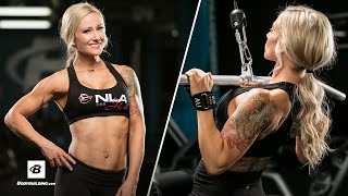 Sculpted Back amp Biceps Gym Workout Routine  IFBB Bikini Pro Amy Updike [upl. by Jasper]