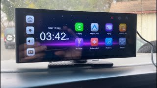 LAMMTO Wireless CarPlay and android with 4K dash cam 92 inches voice control Bluetooth G sensor ￼￼￼ [upl. by Clotilde340]