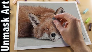 Fox Painting with Soft Pastels  Live Tutorial [upl. by Ecilef43]