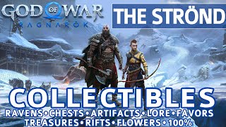 God of War Ragnarok  The Strond All Collectible Locations Chests Artifacts Ravens  100 [upl. by Delila]