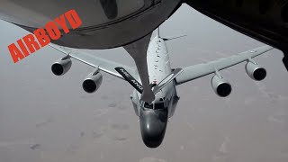 RC135 Rivet Joint Refueling With KC135 Tankers [upl. by Ilime]