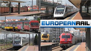 Portugal2018 Comboios de Portugal amp MEDWAY Trains  Estação de Aveiro  announcements [upl. by Colville]