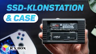 Praktisches Gadget ICY BOX SSDGehäuse amp Klonstation mit USBC [upl. by Alahc]